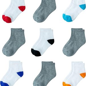 Unisex Kids and Toddlers' Cotton Ankle Socks, 14 Pairs